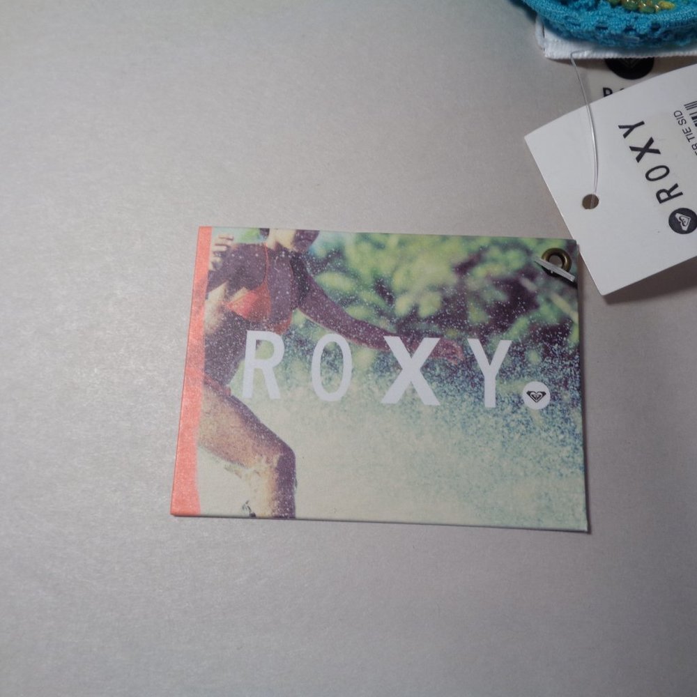 Roxy Size Small 70s LOWRIDER TIE SIDE Light Jade New Women's Bikini Bottom - Picture 9 of 13